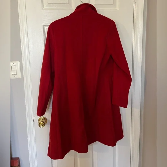 Chic Red Pea Coat - Picture 3 of 3
